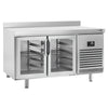 Commercial Counter Fridge PREMIUM PLUS - 1468x600mm - glass doors - with upstand - capacity 250 litres - double glazing