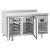 Commercial Counter Fridge PREMIUM PLUS - 1468x600mm - glass doors - with upstand - capacity 250 litres - double glazing