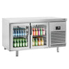 Commercial Counter Fridge PREMIUM PLUS - 1618x800mm - glass doors - double glazing - capacity 420 litres