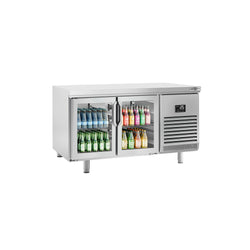 Stół chłodniczy PREMIUM PLUS - 1618x800 mm - z 2 szklanymi drzwiami