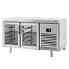 Commercial Counter Fridge PREMIUM PLUS - 1618x800mm - glass doors - double glazing - capacity 420 litres