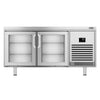 Commercial Counter Fridge PREMIUM PLUS - 1618x800mm - glass doors - double glazing - capacity 420 litres
