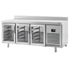 Commercial Counter Fridge PREMIUM PLUS - 1960x600mm - glass doors - with upstand - capacity 385 litres - with 3 doors