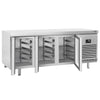 Commercial Counter Fridge PREMIUM PLUS - 2185x800mm - glass doors - with 3 doors - capacity 635 litres