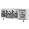 Commercial Counter Fridge PREMIUM PLUS - 2185x800mm - glass doors - with 3 doors - capacity 635 litres