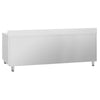 Commercial Counter Fridge PREMIUM PLUS - 2452x600mm - glass doors - with upstand - with 4 doors - capacity 525 litres