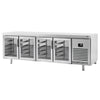 Commercial Counter Fridge PREMIUM PLUS - 2752x800mm - glass doors - with 4 doors - capacity 850 litres