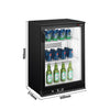 Commercial Back Bar Cooler PREMIUM PLUS - 600mm - 125L - with 1 glass hinged door - Black