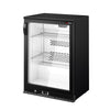 Commercial Back Bar Cooler PREMIUM PLUS - 600mm - 125L - with 1 glass hinged door - Black