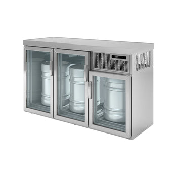 Chłodziarka do beczek - 3x50 litrów - 1600x600mm - z 3 szklanymi drzwiami - Prime Gastro