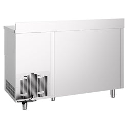 Stół barowy chłodniczy do napojów PREMIUM - 1580x600x1150mm - 365L - z 1 modułem chłodniczym z 4 szufladami, blat z rantem, wybijak do fusów kawy, termostat cyfrowy, automatyczne odszranianie, regulowane nóżki
