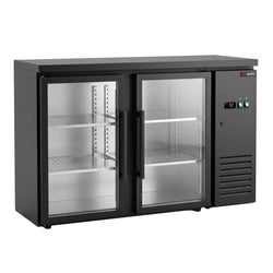 Chłodziarka barowa – 1460 mm – 226 L – z 2 drzwiami szklanymi i oświetleniem LED RGB