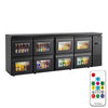 Chłodziarka barowa – 2540 mm – 484 L – z 8 szufladami szklanymi i oświetleniem LED RGB