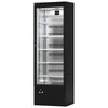 Szafa chłodnicza przeszklona PREMIUM - 280L- 600mm - oświetlenie LED - Czarna - Dla PL - 4–12°C