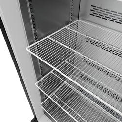 Szafa chłodnicza przeszklona PREMIUM - 280L- 600mm - oświetlenie LED - Czarna - Dla PL - 4–12°C