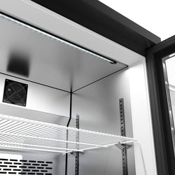 Szafa chłodnicza przeszklona PREMIUM - 280L- 600mm - oświetlenie LED - Czarna - Dla PL - 4–12°C