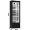Commercial Beverage Display Fridge - LED lighting - digital controller with temperature display - Black - Temperature range 4 to 12 °C