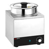 Commercial Bain Marie Soup & Sauce Warmer - Wet Heat - 6,5L - 200W - 1 Round Pot with 6,5L