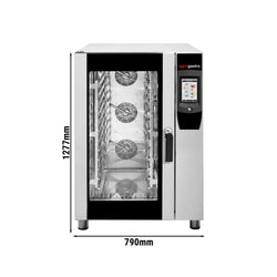 Elektryczny Piec konwekcyjno - parowy piekarniczy - 10x GN 1/1 lub 10x EN 600x400 - dotykowy - z systemem mycia - w zestawie: Sonda rdzeniowa