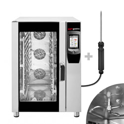 Piec konwekcyjno-parowy - Touch - 10x GN 1/1 - wraz z systemem myjącym i czujnikiem temperatury