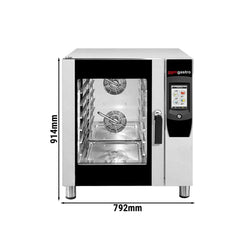Elektryczny - Piec konwekcyjno - parowy piekarniczy - dotykowy - 6x GN 1/1 lub 6x EN 600x400 - z systemem mycia - w zestawie: Sonda rdzeniowa