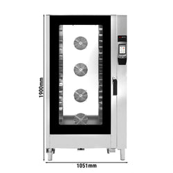 Piec piekarniczy kombinowany - z ekranem dotykowym - 16x EN 600x400 - wraz z systemem mycia i czujnikiem temperatury