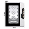 Commercial Electric Combi Oven - Manual Controls - 12x GN 1/1 - incl. Mounting brackets