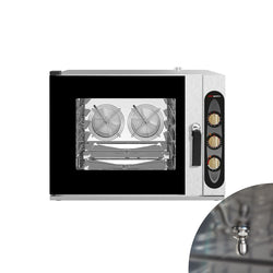 Elektryczny - Piec konwekcyjno - parowy piekarniczy - manualny - 4x EN 600x400 - w zestawie: Klipsy 4x EN 600x400