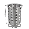 Cutlery Cylinder - Ø 115mm - Height: 135mm - Stainless steel - perforated