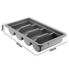 Cutlery Tray - 293x530mm - Height: 98mm - Polypropylene (PP) - with 4 compartments - Grey