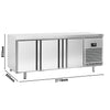 Stół chłodniczy piekarniczy Premium PLUS – przelotowy – 2185 x 800 mm