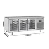 Bakery Counter Fridge Premium PLUS - 2185x800mm - glass doors - granite worktop - capacity 635 litres