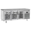 Bakery Counter Fridge Premium PLUS - 2185x800mm - glass doors - granite worktop - capacity 635 litres