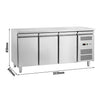 Bakery Counter Fridge ECO - 2020x800mm - with 3 doors - capacity 456 litres