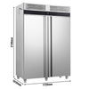 Szafa chłodnicza na blachy EN PREMIUM - EN 600x400 - 1700L - 1720x1010mm - 2 drzwi - chłodzenie wentylowane; LED