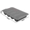 - 537x301mm - Height: 120mm - Polypropylene (PP) - with 4 compartments - incl. lid - Black