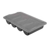 - 537x301mm - Height: 120mm - Polypropylene (PP) - with 4 compartments - incl. lid - Black
