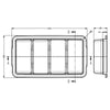 - 537x301mm - Height: 120mm - Polypropylene (PP) - with 4 compartments - incl. lid - Black