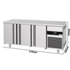 Bakery Counter Fridge PREMIUM - 2100x800mm - with 3 doors - capacity 456 litres
