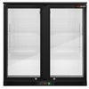 Chłodziarka barowa – 900 mm – 220 L – z 2 drzwiami szklanymi skrzydłowymi – czarna