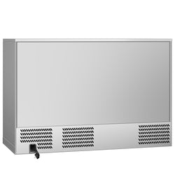 Chłodziarka barowa podblatowa na napoje - 1350mm - 320L - z 3 przeszklonymi drzwiami na zawiasach - Szara