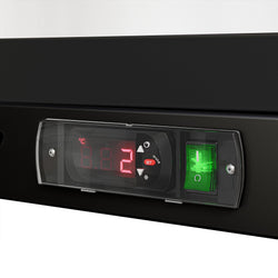Chłodziarka barowa - 1330mm - 320 litrów - 3 szklane drzwi przesuwne - Czarna na zewnątrz & wewnątrz