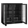 Bar Cooler - 900mm - 220 Litres - With LED Lighting & 2 Hinged Doors - Outer & Inner Black
