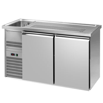 Barowy stół chłodniczy PREMIUM PLUS - 1550x700 mm - 2 drzwi - Prime Gastro