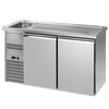Direct Draw Beer Dispenser / Kegerator - 2 Stainless Doors PREMIUM – 1 sink left - 1550×700 mm, image 3 of 15