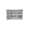 Stół chłodniczy barowy Premium PLUS – 1550 x 700 mm – z 2 drzwiami szklanymi, zdjęcie 1 z 11