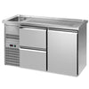 Stół chłodniczy barowy Premium PLUS – 1550 x 700 mm – z 1 drzwiami i 2 szufladami 1/2, zdjęcie 3 z 17