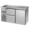 Stół chłodniczy barowy Premium PLUS – 1550 x 700 mm – z 1 drzwiami i 2 szufladami 2/5 i 3/5, zdjęcie 3 z 17