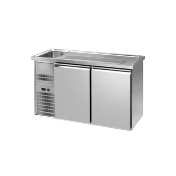Barowy stół chłodniczy PREMIUM PLUS - 1550x700 mm - 2 drzwi - Prime Gastro