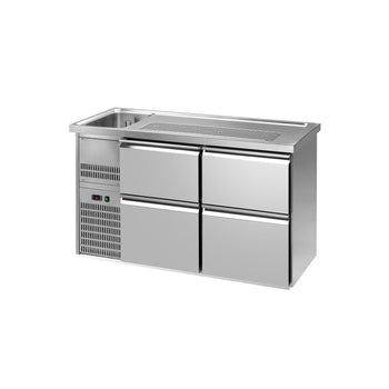 Barowy stół chłodniczy Premium PLUS - 1550x700mm - 4 szuflady